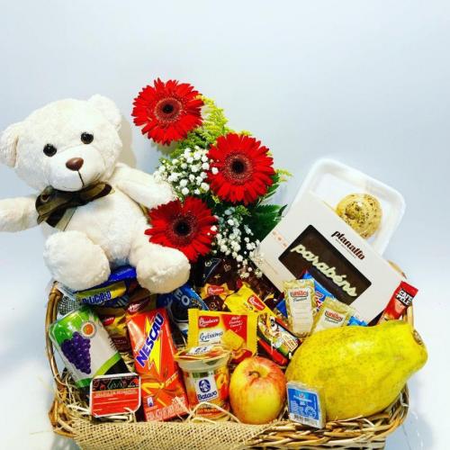 CESTA BUQUÊ E URSINHO